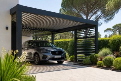 Transformer son allée : installer un abri bioclimatique voiture chez soi